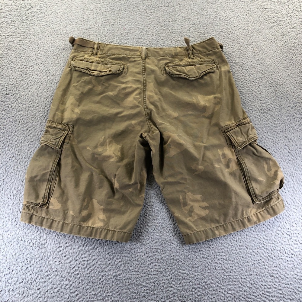 Vintage Gap Shorts Mens 34 Green Camo Y2k Cargo Baggy Grunge Skater Distressed